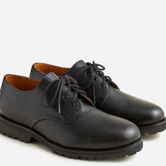 New In Box - 11.5 - J.Crew -  Camden leather bluchers - Black $169 - Picture 1 of 8